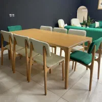 میز غذاخوری چوبی 6نفره مینی‌مال مدل ماهواره ایی|میز و صندلی غذاخوری|تهران, امام حسین|دیوار