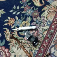 چاقو ممد طلا بچقان تسبیح  خرما نقره کوب ترح مار|کلکسیون اشیاء عتیقه|همدان, |دیوار