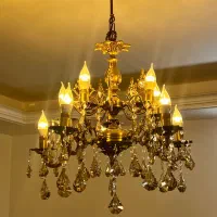 لوستر برنزی پنج شاخه