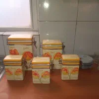 ست جای ادویه و اردو خوری ملامین ضامن دار  قفل دار