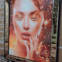 تابلو بسیار زیبا آینه ای|تابلو، نقاشی، عکس|قم, نیروگاه|دیوار