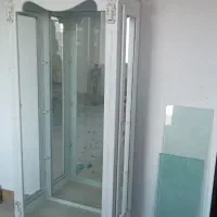 بوفه استخوانی و میز تلوزیون شیشه خم دودی|بوفه، ویترین، کنسول|سراب, |دیوار