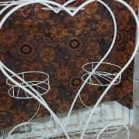 استند گلدان  ۸تایی فرفروژه قلبی