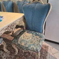 مبل استیل بامیز غذاخوری و ساعت ایستاده|مبلمان خانگی و میز عسلی|تهران, قاسم‌آباد|دیوار