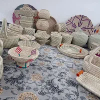 انواع صنایع دستی حصیر بافی با برگ نخل|صنایع دستی و سایر لوازم تزئینی|دهدشت, |دیوار
