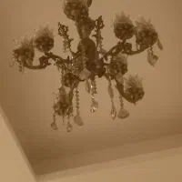 لوستر برنجی ۵شاخه سنگین
