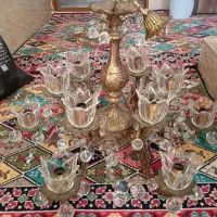 لوستر برنجی و ۲تا دیوار کوب(برنز)