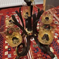 لوستر چوبی ۵ شاخه
