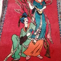 دوفرش دستباف لیلی مجنون وساده|فرش|شیراز, دروازه اصفهان|دیوار