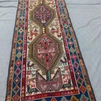 گلیم ورنی فرش دستبافت ابریشم سوزنی نونومغان اردبیل