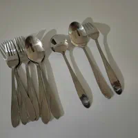 ست قاشق چنگال ناب استیل