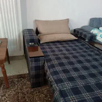 مبل تختخوابشو یک نفره با کیفیت|تخت و سرویس خواب|رشت, ساغری سازان|دیوار