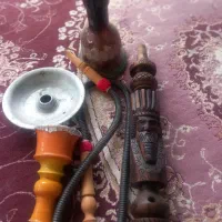 قلیان تنه چوبی با وسایل کامل|کلکسیون و سرگرمی|ماسال, |دیوار