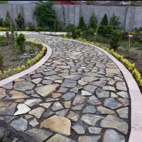 ساخت  کف سازی و محوطه سازی حیاط ویلا