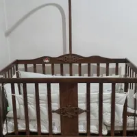 گهواره چوب راش و گهواره طراحی شوده به سبک سنتی|تخت و صندلی بچه|مهاباد (آذربایجان غربی), |دیوار