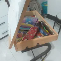 میز تحریر با صندلی و دارای باکس|میز تحریر و کامپیوتر|برخوار, |دیوار