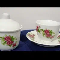 سرویس چایخوری گلسرخی نونو آکبند|ظروف سرو و پذیرایی|تهران, طیب|دیوار
