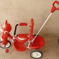 سه چرخه کودک مدل سایبان دار ، با دسته متحرکدار