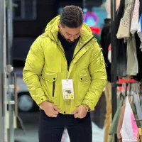 کاپشن وارداتی باکسی رنگ فسفری داخل پر(شوک پلاس)|لباس|تبریز, |دیوار