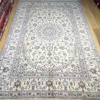 فرش ۶ متری کاشان کرم دستباف