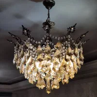 یک جفت لوستر دوازده شاخه برنجی