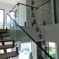 نرده شیشه ای و استیل