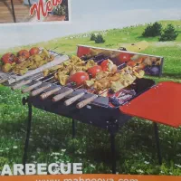 کباب پز دوگانه گازی و ذغالی با سیخ گردان اتوماتیک