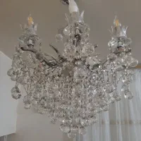 لوستر کریستال خارجی استیل سالم قیمت ۸ میلیون|لوستر و چراغ آویز|تهران, قیطریه|دیوار
