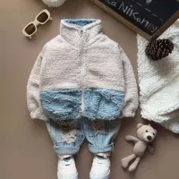 ست بچگانه سوییشرت و شلوار جین و کتونی کد 1835