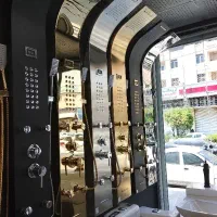 شیر حمام دوش دار کروم و طلایی