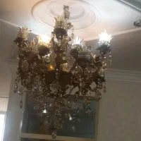 لوستر برنجی 15شعله در حد نو