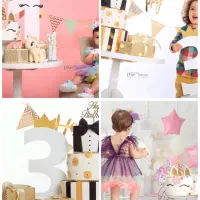 ماکت کیک استند عدد ریسه تولد دکور اتلیه کودک