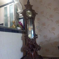 بوفه و ساعت ایستاده چوبی اصل