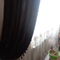 پرده حریر خامه دوزی شده