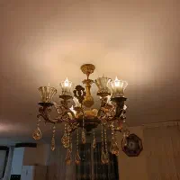 لوستر چهار شاخه هشت شعله|لوستر و چراغ آویز|اصفهان, شیخ اشراق|دیوار