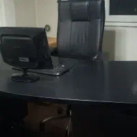 میز مدیریت مشکی با صندلی مدیریت