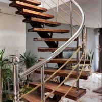 نرده استیل و آهنی و شیشه