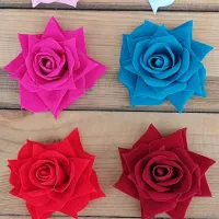 *گل رز مخمل درشت پارچه خارجی*