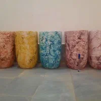 گلدان سفال و پلاستیک