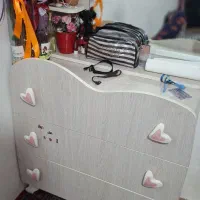 سرویس کمد نوجوان دخترانه در حد نو|تخت و سرویس خواب|خرمدره, |دیوار