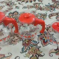 سه عدد قوری کریستالی