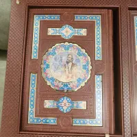مجموعه نفیس قرآن و حافظ چرمی پلاک دار با جعبه|کتاب و مجله مذهبی|مشهد, حرم مطهر رضوی|دیوار