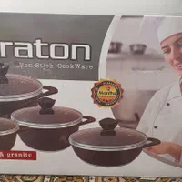 سرویس قابلمه، ماهی تابه چدن نو نو کباب پز بدون دود