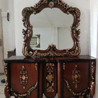 ست اینه کنسول و میز تلوزیون تمام چوب سلطنتی