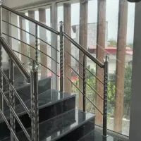 نصب نرده استیل آلومینیوم چوبی استاتیک