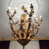 لوستر ۱۵شعله برنز ابکاری