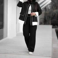 ست کت شلوار مازراتی زنانه مانتو شلوار مجلسی