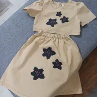 لباس بچگانه ( کراپ و دامن) مناسب عید