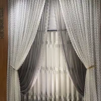 پرده  تمام گل دوزی برجسته مارک sezel ترکیه