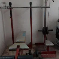 دستگاه بدنسازی به همراه دمبل و میله هالتر و وزنه|تجهیزات ورزشی|اصفهان, جویباره|دیوار